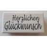Holz Stempel Herzlichen Glückwunsch