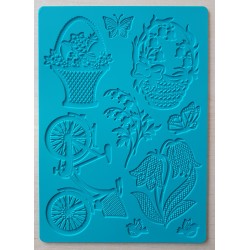 Dekormatte Silikon Fahrrad/Blumen