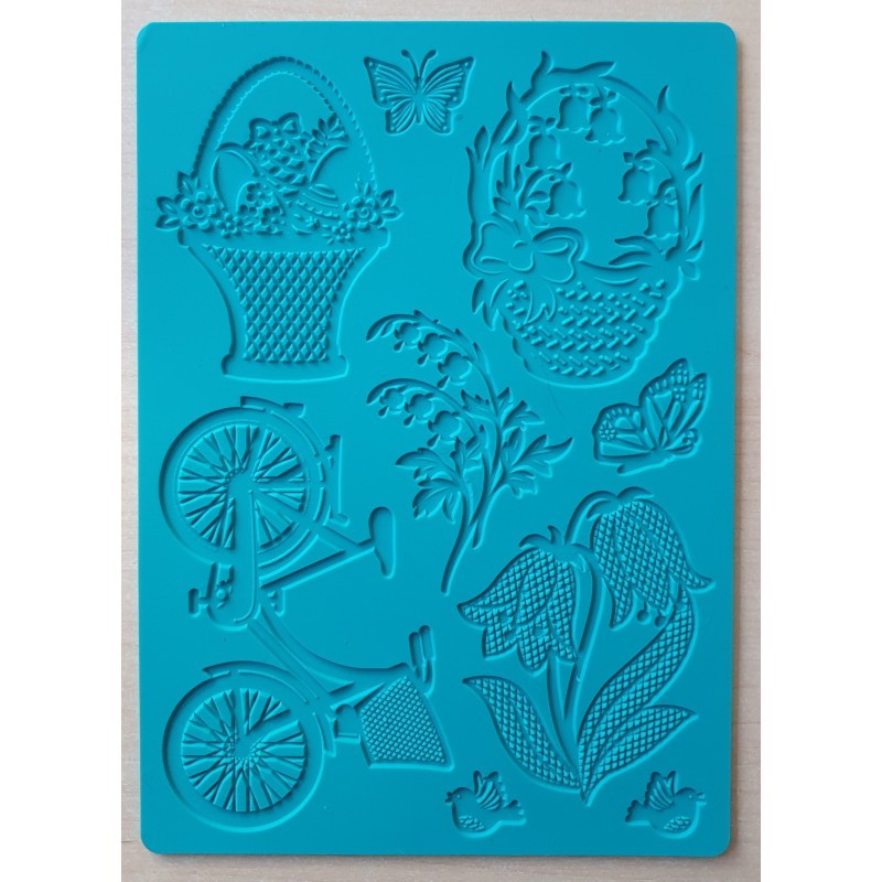 Dekormatte Silikon Fahrrad/Blumen