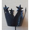 Metall Krone zum Stecken schwarz