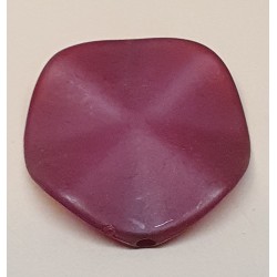 Kunststoff Perlen flach bordeaux