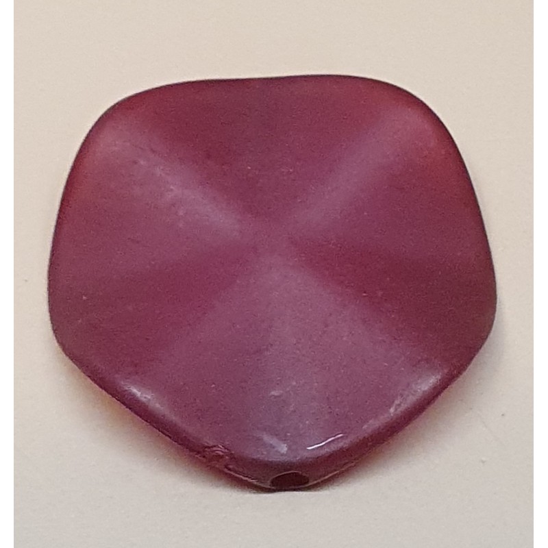 Kunststoff Perlen flach bordeaux