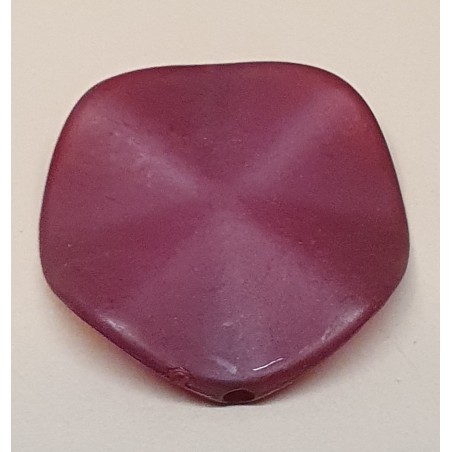 Kunststoff Perlen flach bordeaux