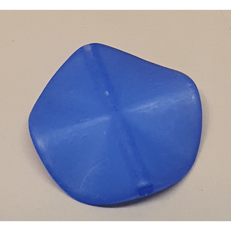 Kunststoff Perlen flach blau