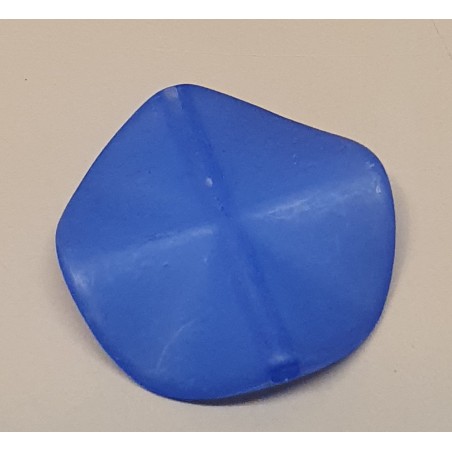 Kunststoff Perlen flach blau