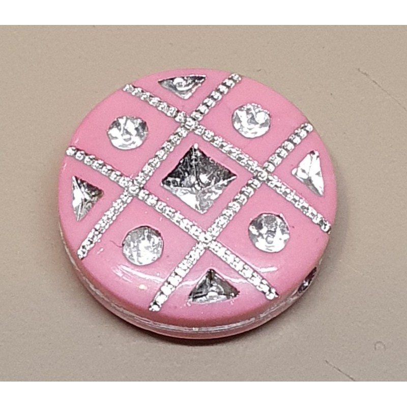 Kunststoff Perlen flach rosa
