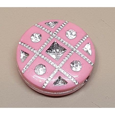 Kunststoff Perlen flach rosa