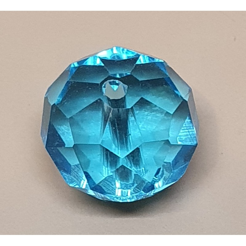 Glasschliffperle türkis