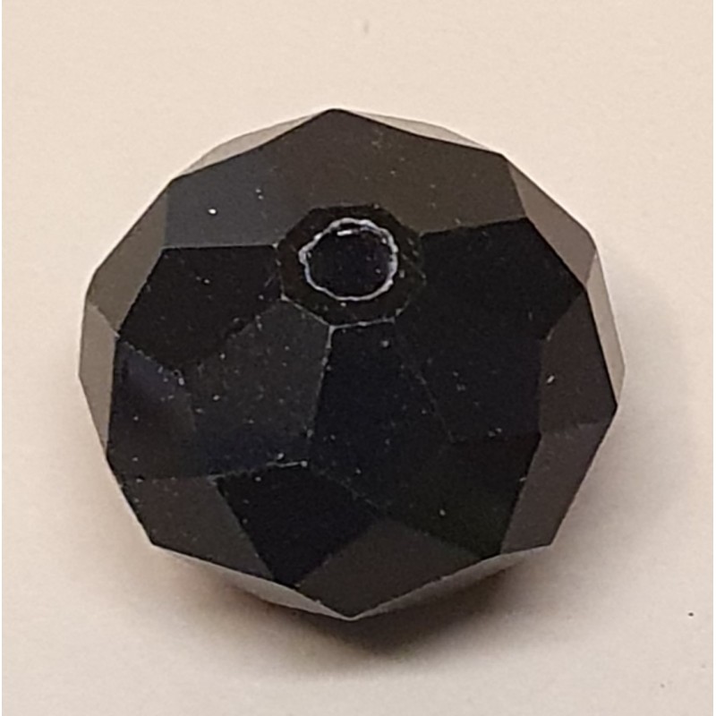 Glasschliffperle schwarz