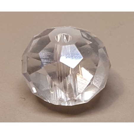 Glasschliffperle transparent/regenbogen