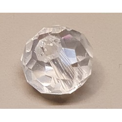 Glasschliffperle transparent/regenbogen