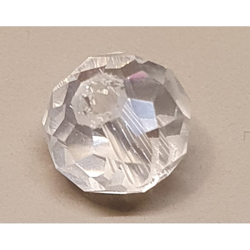 Glasschliffperle transparent/regenbogen