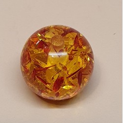 Kunststoff Perle rot/gelb