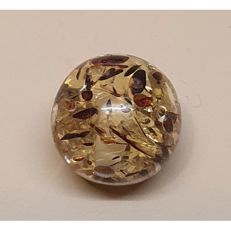 Kunststoff Perle gold/braun