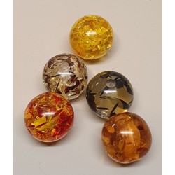 Kunststoff Perle gold/schwarz