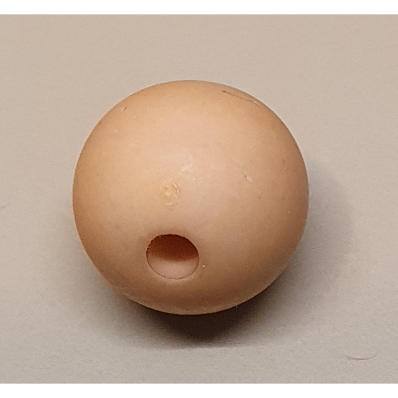 Kunststoff Perle matt hellbraun