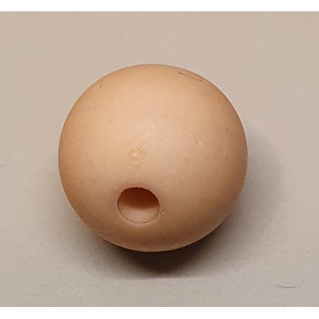 Kunststoff Perle matt hellbraun