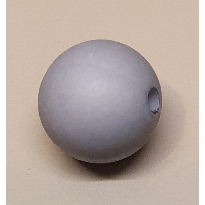 Kunststoff Perle matt hellgrau