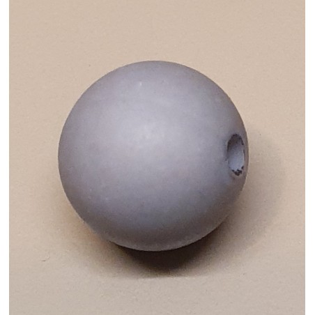 Kunststoff Perle matt hellgrau