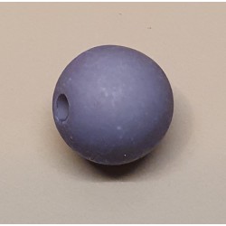 Kunststoff Perle matt grau