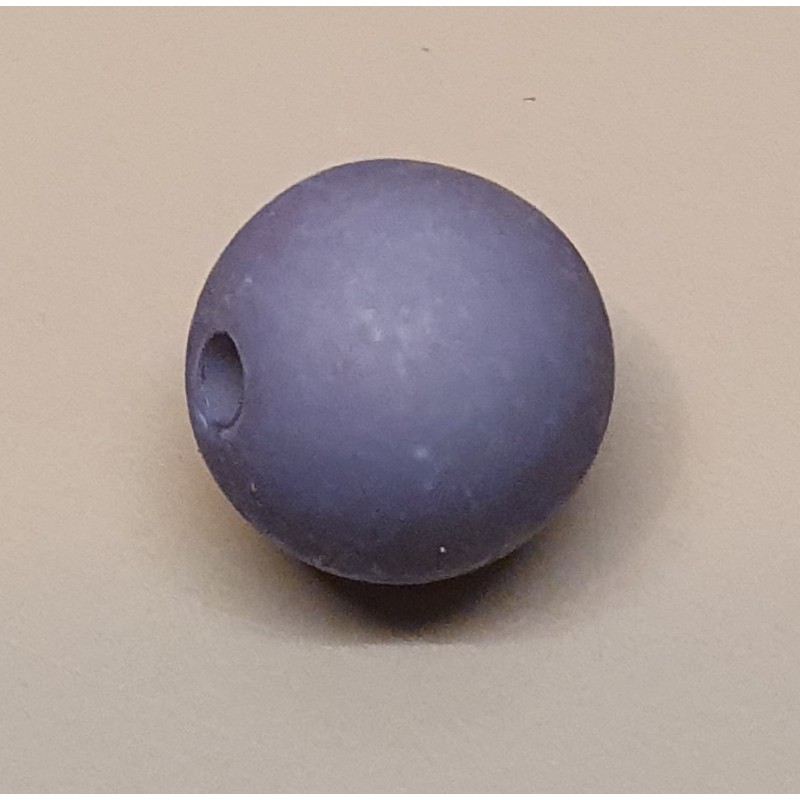 Kunststoff Perle matt grau