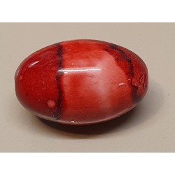 Kunststoff Perle oval rot