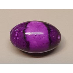 Kunststoff Perle oval magenta