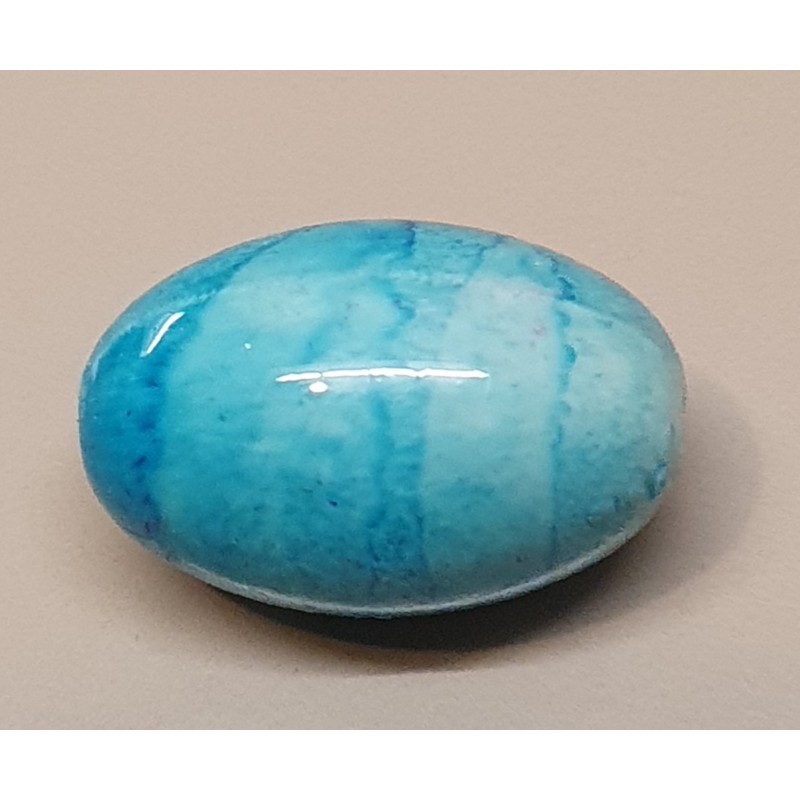 Kunststoff Perle oval türkis