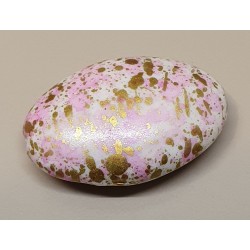 Kunststoff Perle rosa/gemustert
