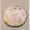 Kunststoff Perle rosa/gemustert