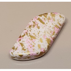 Kunststoff Perle rosa/gemustert