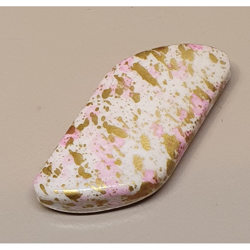 Kunststoff Perle rosa/gemustert