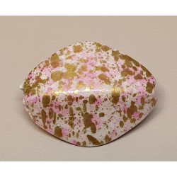 Kunststoff Perle rosa/gemustert