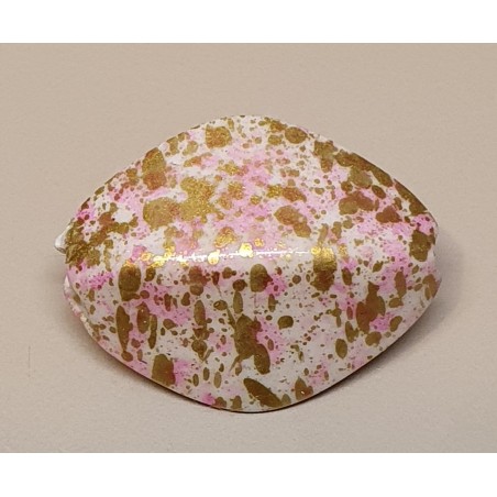 Kunststoff Perle rosa/gemustert