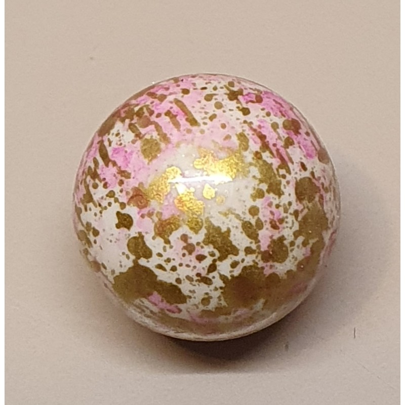 Kunststoff Perle rosa/gemustert