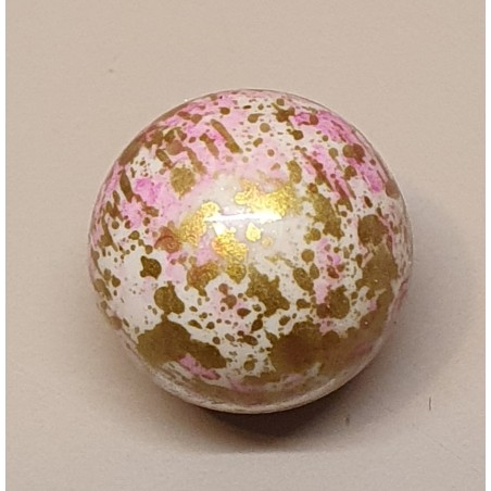 Kunststoff Perle rosa/gemustert