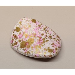 Kunststoff Perle rosa/gemustert
