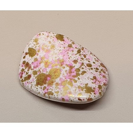 Kunststoff Perle rosa/gemustert