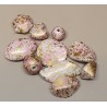 Kunststoff Perle rosa/gemustert