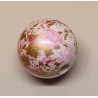 Kunststoff Perle rosa/gemustert