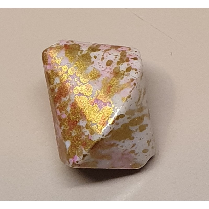 Kunststoff Perle rosa/gemustert