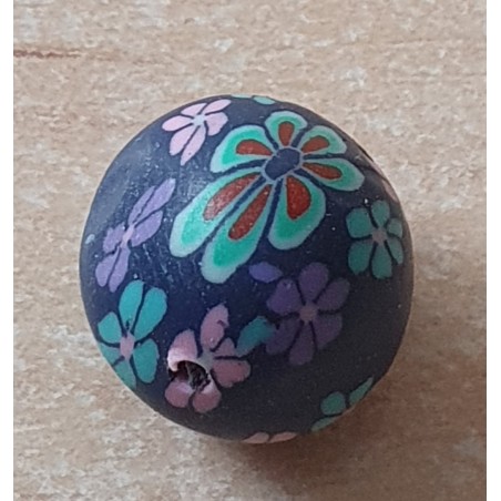 Kunststoff Perle dunkelblau