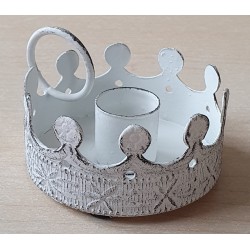 Metall Kerzenhalter weiss