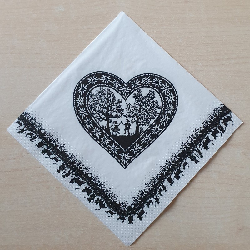 Serviette Scherenschnitt