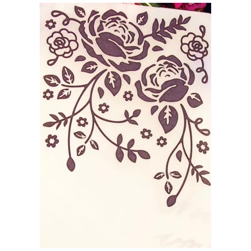 Präge Schablone Rosen