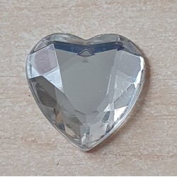 Kunststoff Herz silber