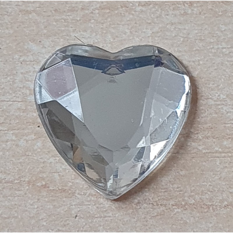 Kunststoff Herz silber