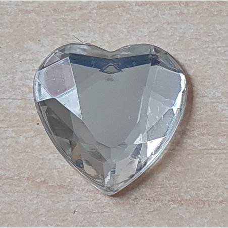 Kunststoff Herz silber