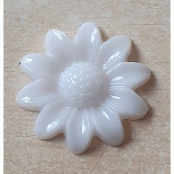 Kunststoff Blume weiss
