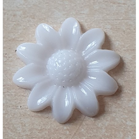 Kunststoff Blume weiss